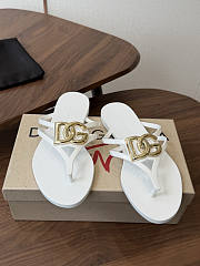 Okify Dolce & Gabbana White Women Slides (has big size) - 3