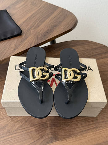 Okify Dolce & Gabbana Black Women Slides (has big size)