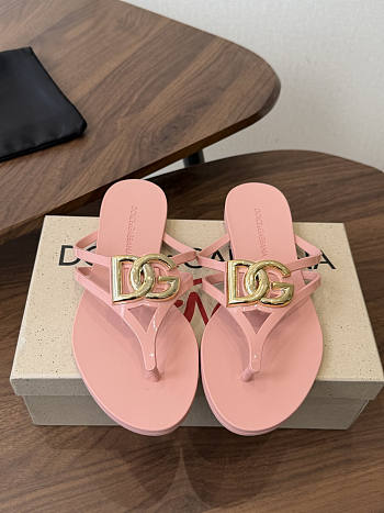 Okify Dolce & Gabbana Pink Women Slides (has big size)