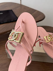 Okify Dolce & Gabbana Pink Women Slides (has big size) - 3