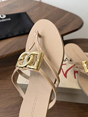 Okify Dolce & Gabbana Beige Women Slides (has big size) - 6