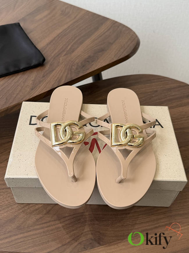 Okify Dolce & Gabbana Beige Women Slides (has big size) - 1