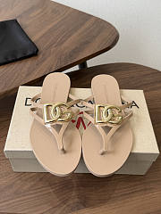 Okify Dolce & Gabbana Beige Women Slides (has big size) - 1