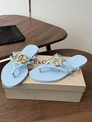 Okify Dolce & Gabbana Blue Women Slides (has big size) - 5