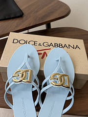 Okify Dolce & Gabbana Blue Women Slides (has big size) - 4