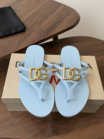 Okify Dolce & Gabbana Blue Women Slides (has big size)