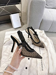 Okify Dior Black Mesh Slingback 10.5cm - 1