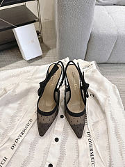 Okify Dior Black Mesh Slingback 10.5cm - 2