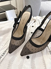 Okify Dior Black Mesh Slingback 10.5cm - 4