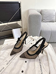 Okify Dior Black Mesh Slingback 10.5cm - 5