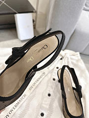 Okify Dior Black Mesh Slingback 6.5cm - 2