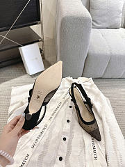Okify Dior Black Mesh Slingback 6.5cm - 5