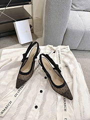 Okify Dior Black Mesh Slingback 6.5cm - 6
