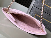 Okify CC 25S Clutch Bag Pink Lambskin 24x14x5cm - 5
