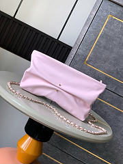 Okify CC 25S Clutch Bag Pink Lambskin 24x14x5cm - 3