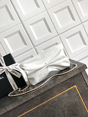 Okify CC 25S Clutch Bag White Lambskin 24x14x5cm - 3