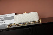 Okify CC 25B Flap Bag White Lambskin 20x13x7cm - 6