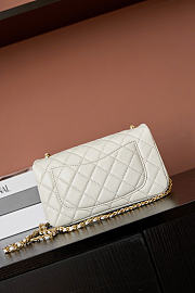 Okify CC 25B Flap Bag White Lambskin 20x13x7cm - 3