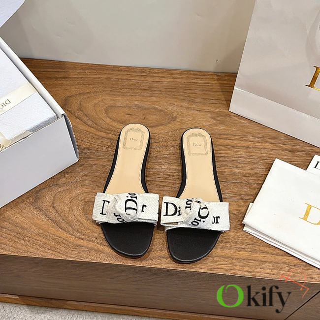 Okify Dior J'Adior Black Women Slides (has big size) - 1