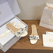 Okify Dior J'Adior White Women Slides (has big size) - 6