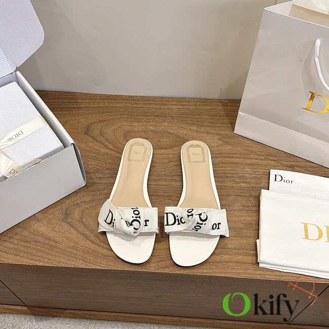 Okify Dior J'Adior White Women Slides (has big size) - 1