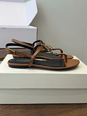Okify YSL Brown And Black Women Slides  - 5