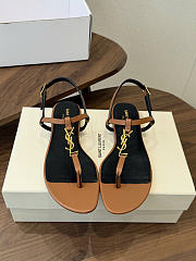 Okify YSL Brown And Black Women Slides  - 1