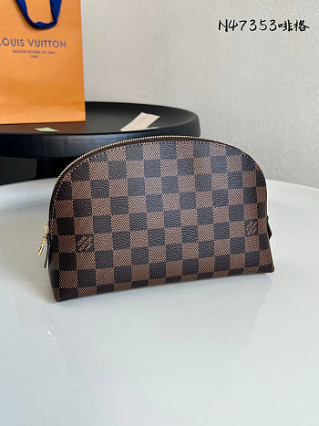 Okify Louis Vuitton Damier Brown Cosmetic Pouch N47353 22x15x6cm
