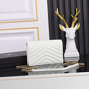 Okify YSL College Bag Small White Caviar 19x11.5x4cm - 6