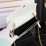 Okify YSL College Bag Small White Caviar 19x11.5x4cm - 5