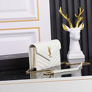Okify YSL College Bag Small White Caviar 19x11.5x4cm - 4