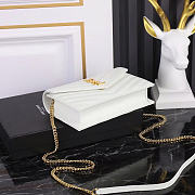 Okify YSL College Bag Small White Caviar 19x11.5x4cm - 3