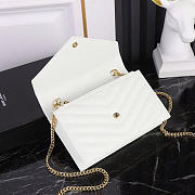 Okify YSL College Bag Small White Caviar 19x11.5x4cm - 2