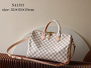 Okify Louis Vuitton Speedy 35 Bag Damier White N41372 35x23x18cm - 1