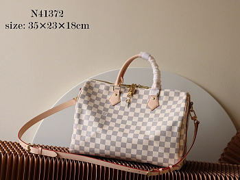 Okify Louis Vuitton Speedy 35 Bag Damier White N41372 35x23x18cm