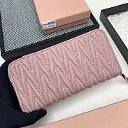 Okify MiuMiu Pink Long Wallet 19x10x2.5cm - 2