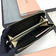 Okify MiuMiu Black Long Wallet 19x10x2.5cm - 3