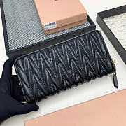 Okify MiuMiu Black Long Wallet 19x10x2.5cm - 2