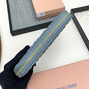 Okify MiuMiu Blue Long Wallet 19x10x2.5cm - 2