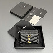 Okify YSL Black Caviar Card Holder 10.5x7.5cm - 1