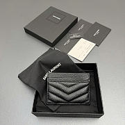 Okify YSL Black Caviar Card Holder 10.5x7.5cm - 2