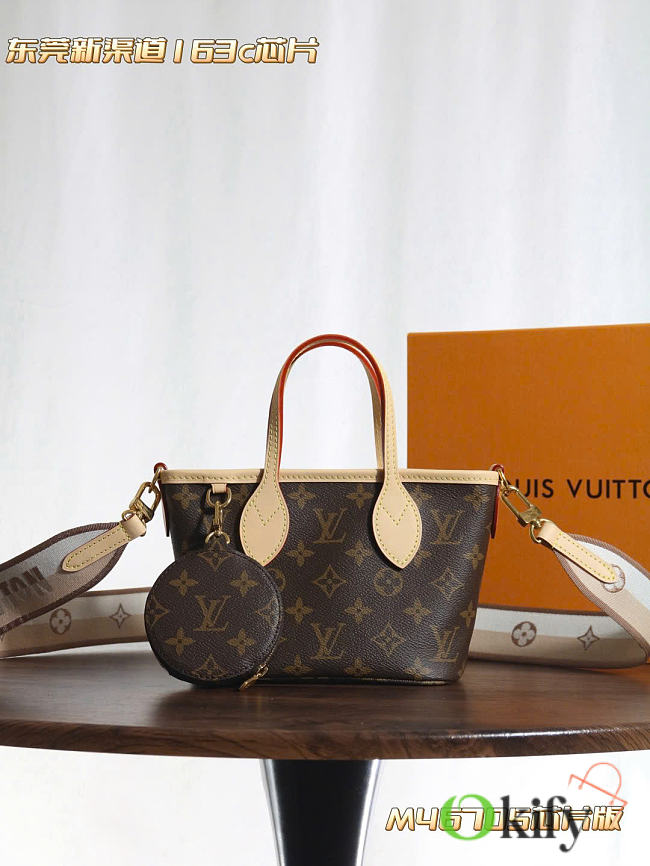 Okify Louis Vuitton Neverfull BB Bag Brown Monogram M46705 24x14x9cm - 1