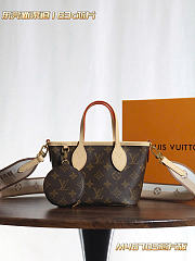 Okify Louis Vuitton Neverfull BB Bag Brown Monogram M46705 24x14x9cm - 1