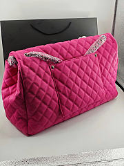 Okify CC Maxi Flap Bag Pink Fuchsia 46x27x13cm - 2