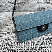 Okify CC East West Chocolate Bar Bag Denim Blue 26x13x4cm - 5