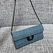 Okify CC East West Chocolate Bar Bag Denim Blue 26x13x4cm - 3
