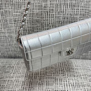 Okify CC East West Chocolate Bar Bag Silver 26x13x4cm - 6