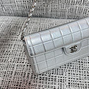 Okify CC East West Chocolate Bar Bag Silver 26x13x4cm - 4