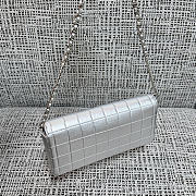 Okify CC East West Chocolate Bar Bag Silver 26x13x4cm - 2