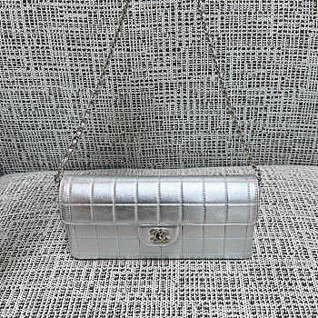 Okify CC East West Chocolate Bar Bag Silver 26x13x4cm